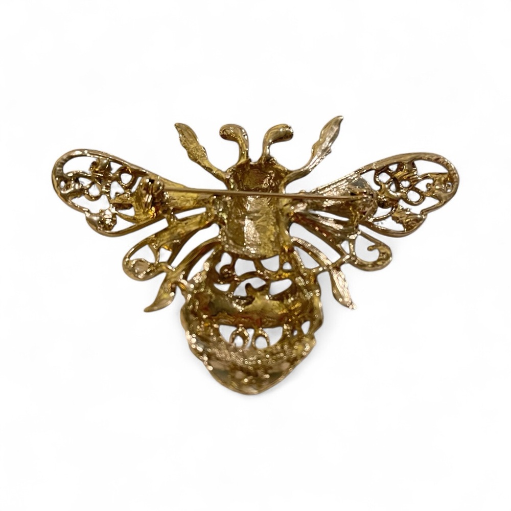 Gold Bee Brooch - Picture 2 of 2
